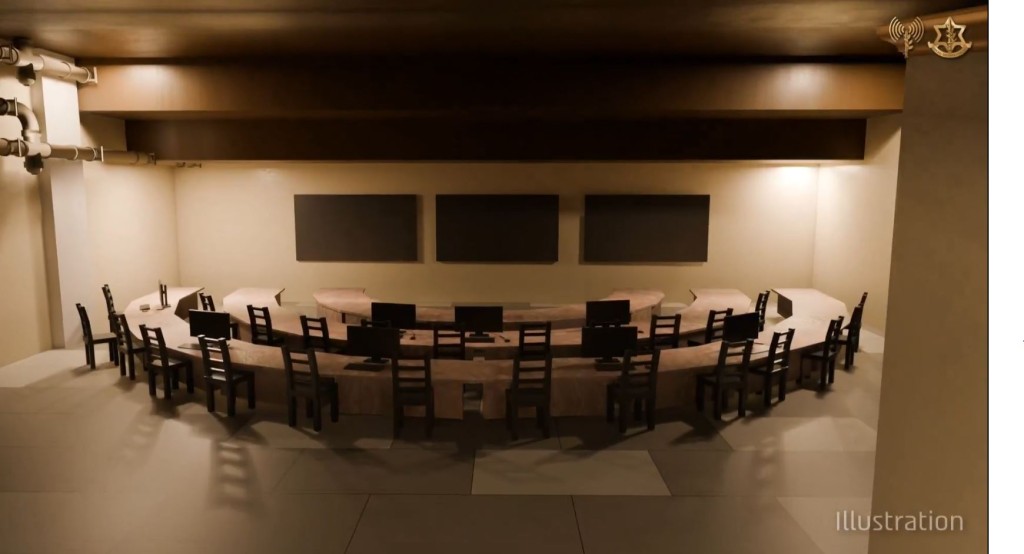 以軍發放哈梅內伊地堡3D片，顯示地堡設在鬧市平民區下百米深處。IDF