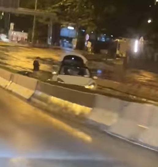事件中無人受傷。fb馬路的事 (即時交通資訊台)影片截圖