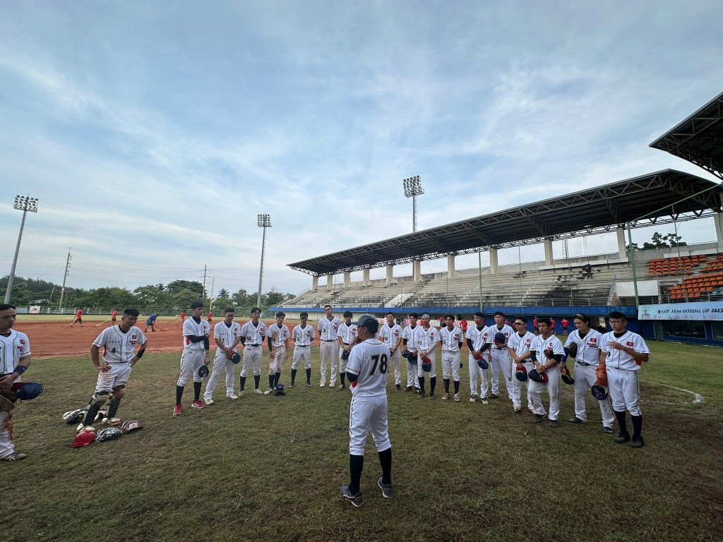 香港男子棒球队小组第二仗大胜老挝。香港棒球队提供图片