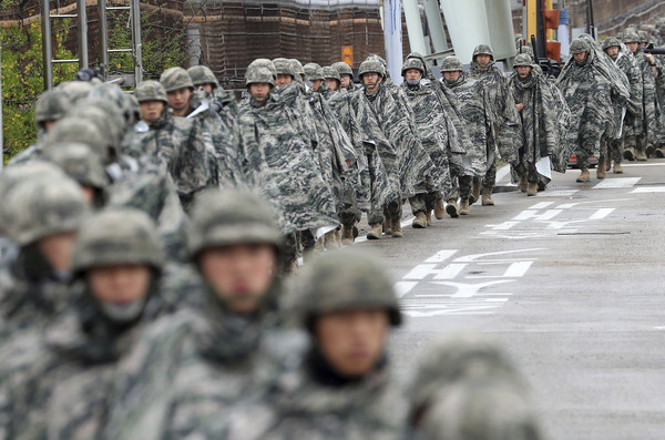 駐韓美軍約為2萬8500人。美聯社 駐韓美軍約為2萬8500人。美聯社