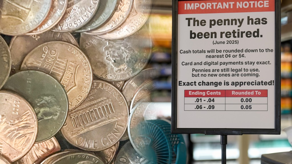 1美分硬幣停產導致硬幣數量不足,交易混亂。 路透社 / 美聯社