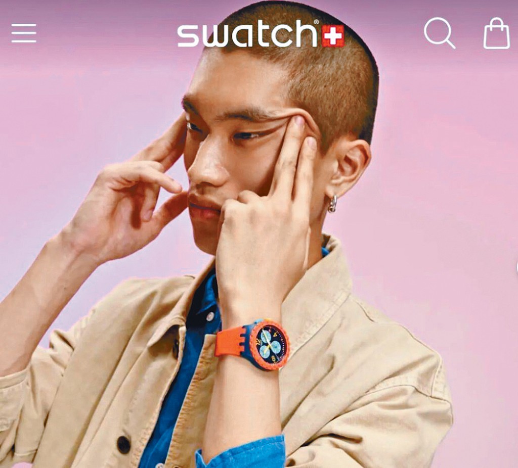 Swatch瞇瞇眼宣傳照。