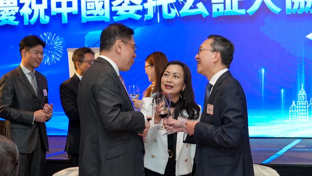 律政司司長林定國出席中國委托公証人協會成立35周年晚宴。林定國facebook圖片