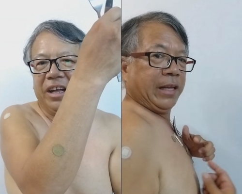 K Kwong裸上身露點拍影片在 facebook 內解畫。K Kwong Facebook 影片截圖