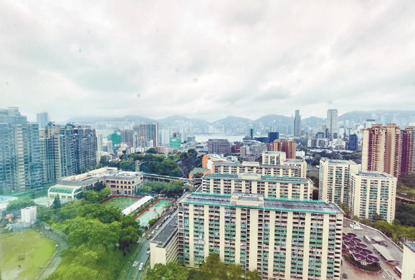 景观方面，近望爱民邨，远望维港烟花景。