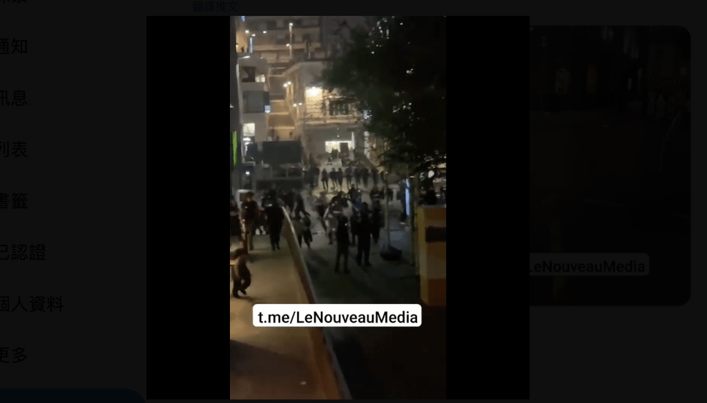 7月1日晚，瑞士洛桑約100名青少年在市中心搗亂破壞。網上視頻截圖