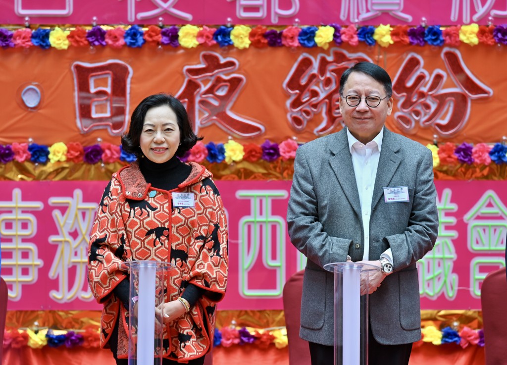 左起︰民政事務局局長麥美娟、政務司司長陳國基。鍾健華攝
