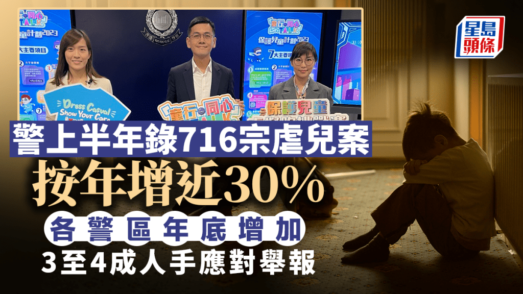 今年上半年虐兒案較去年同期增近30% 各警區年底增加人手應對舉報