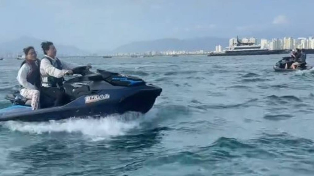 水上電單車是三亞旅遊區的熱門水上活動。示意圖。抖音