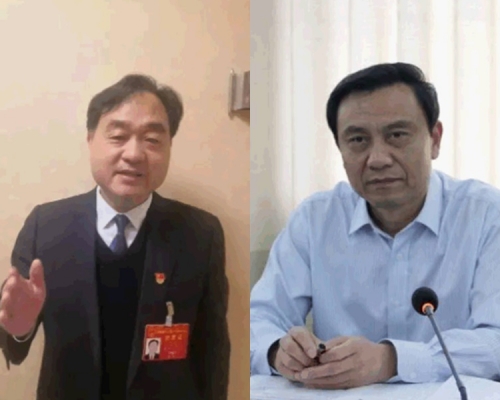 梁輝（右）及路標（左）已被免職。網圖