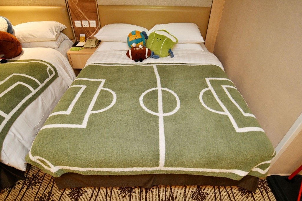 旺角維景酒店因應全運會,推出相應主題房。 旺角維景酒店因應全運會,推出相應主題房。