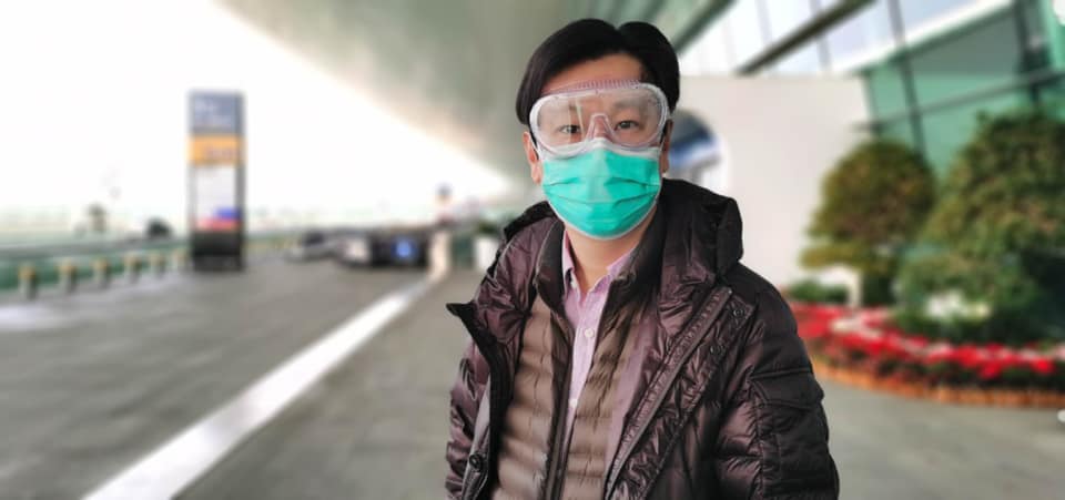 馮浩賢當日拒絕坐上最後一班機回港，留守當地。馮浩賢fb圖片