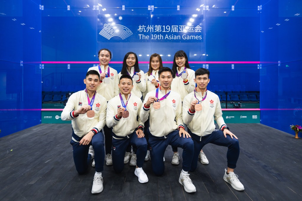 香港壁球隊成員有實力奧運爭牌。