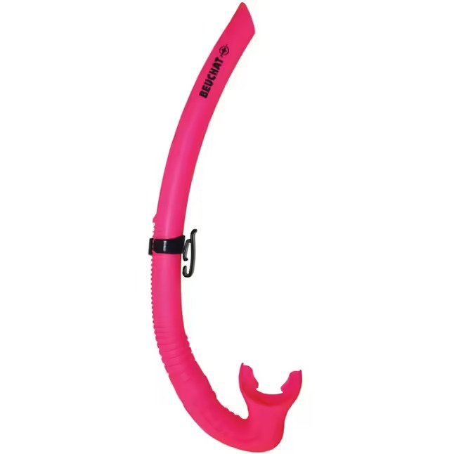Beuchat桃紅色Spy Snorkel呼吸管/原價$200、現售$180/Decathlon。