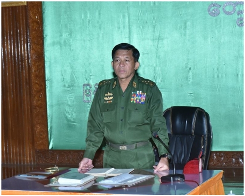 緬甸軍方總司令敏昂萊。Min Aung Hlaing fb 圖片