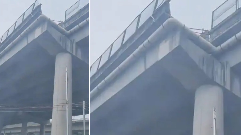 東莞高速公路發生奪命車禍,有指車輛從高處飛墮地面。