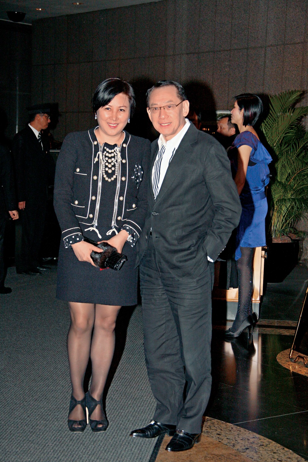 李志強2011年嫁女，在君悅酒店大宴親朋，商人楊受成與太太陸小曼出席道賀。