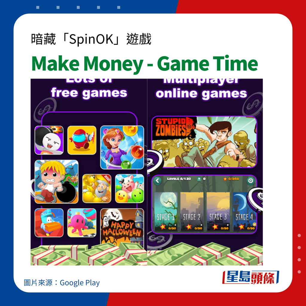 暗藏「SpinOK」手機病毒遊戲｜Make Money - Game Time