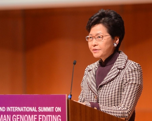 林鄭月娥表示政府每周都會審視大橋最新情況。