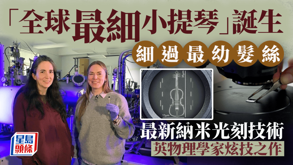 拉夫堡大學物理學家利用納米技術創造出「世界上最小的提琴。