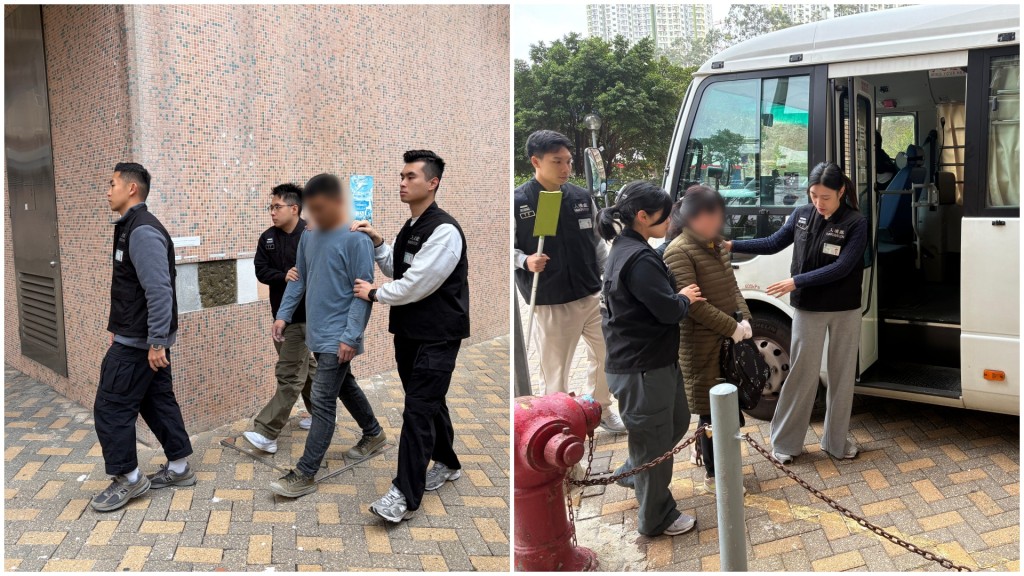 被捕人士帶署調查。