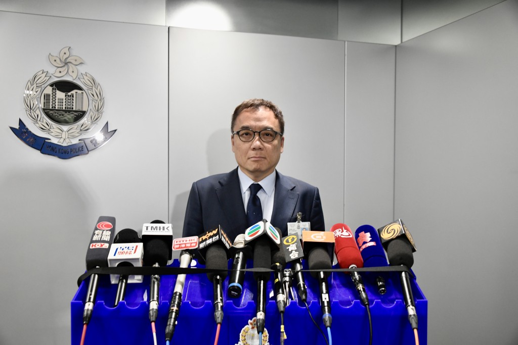 警務處國安處總警司李桂華交代案情。楊偉亨攝 警務處國安處總警司李桂華交代案情。楊偉亨攝