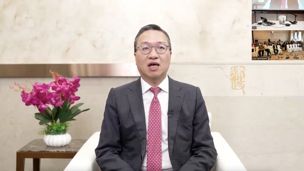 律政司昨日(24日)為第15屆中國－東盟成員國總檢察長會議安排了一場有關打擊洗錢及貪腐趨勢的研討會。林定國FB圖片