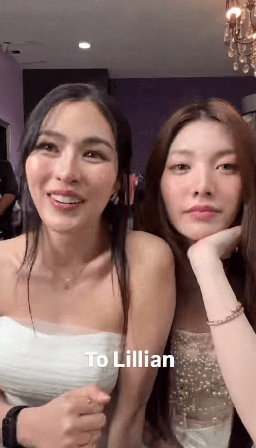 鄺玲玲以廣東話為施可瑩加油，叫她不要放棄。（影片來源：LingOrm.HongKong FanBase）