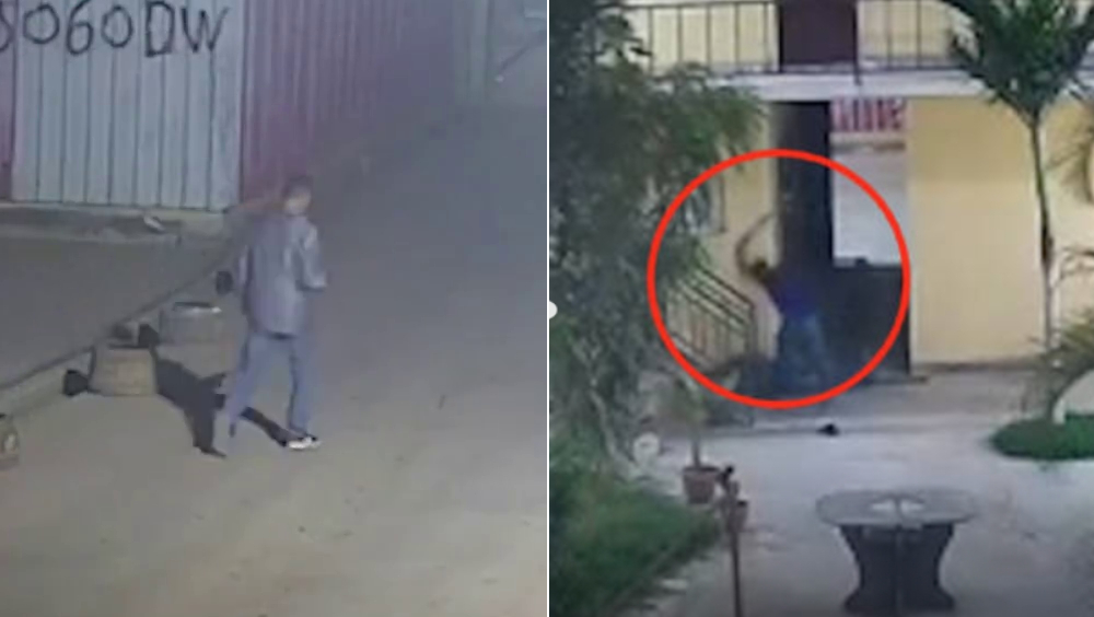 安徽男(左)在非洲被打11棍致死,右為閉路電視畫面。