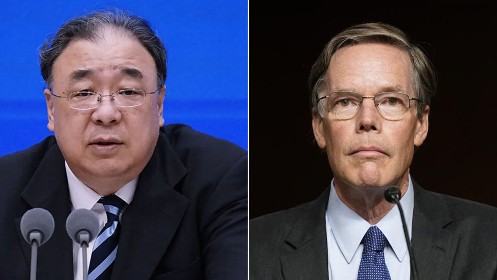 马晓伟会见美国新任驻华大使伯恩斯。