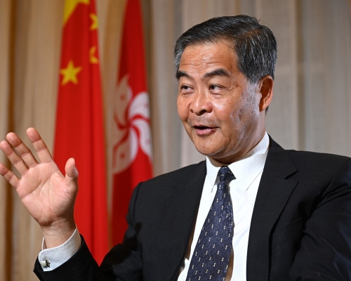 梁振英強調，香港的民主不得違反基本法的規定，香港沒有損害國家利益的自由。資料圖片