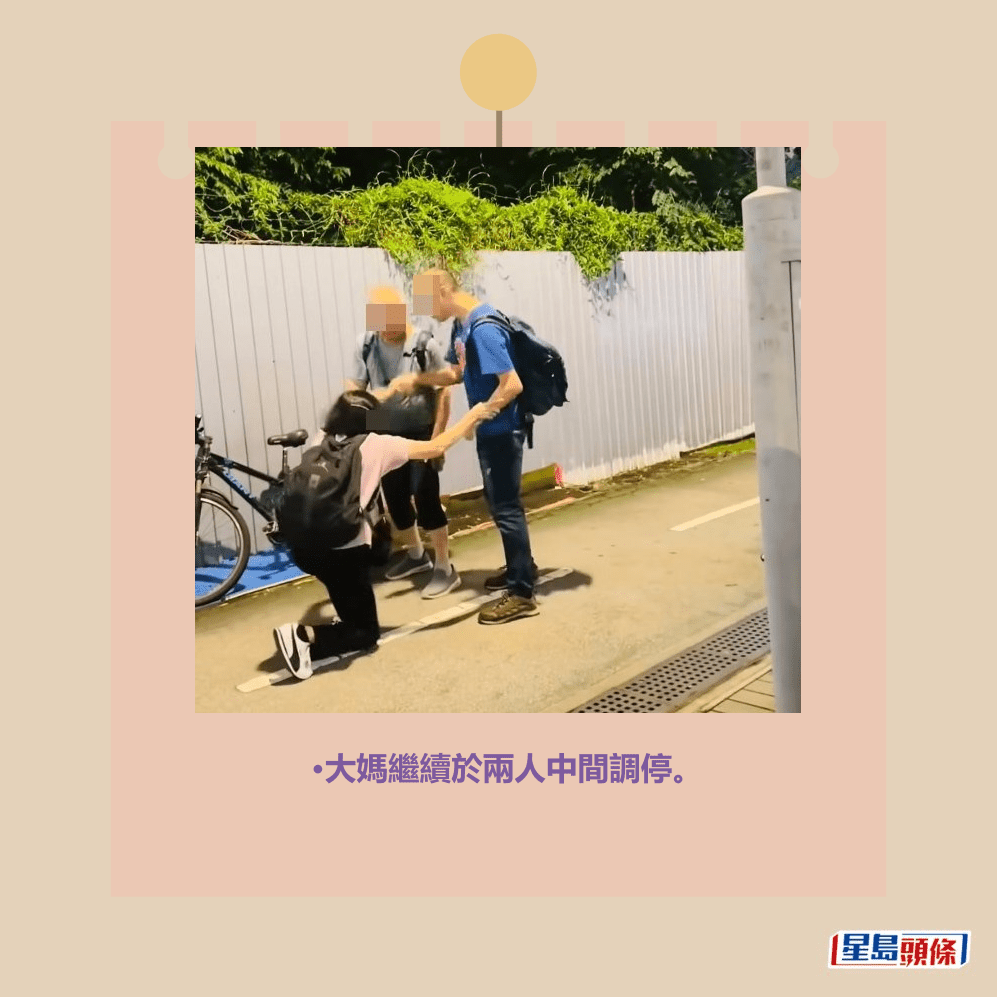 •大媽繼續於兩人中間調停。facebook截圖 •大媽繼續於兩人中間調停。facebook截圖