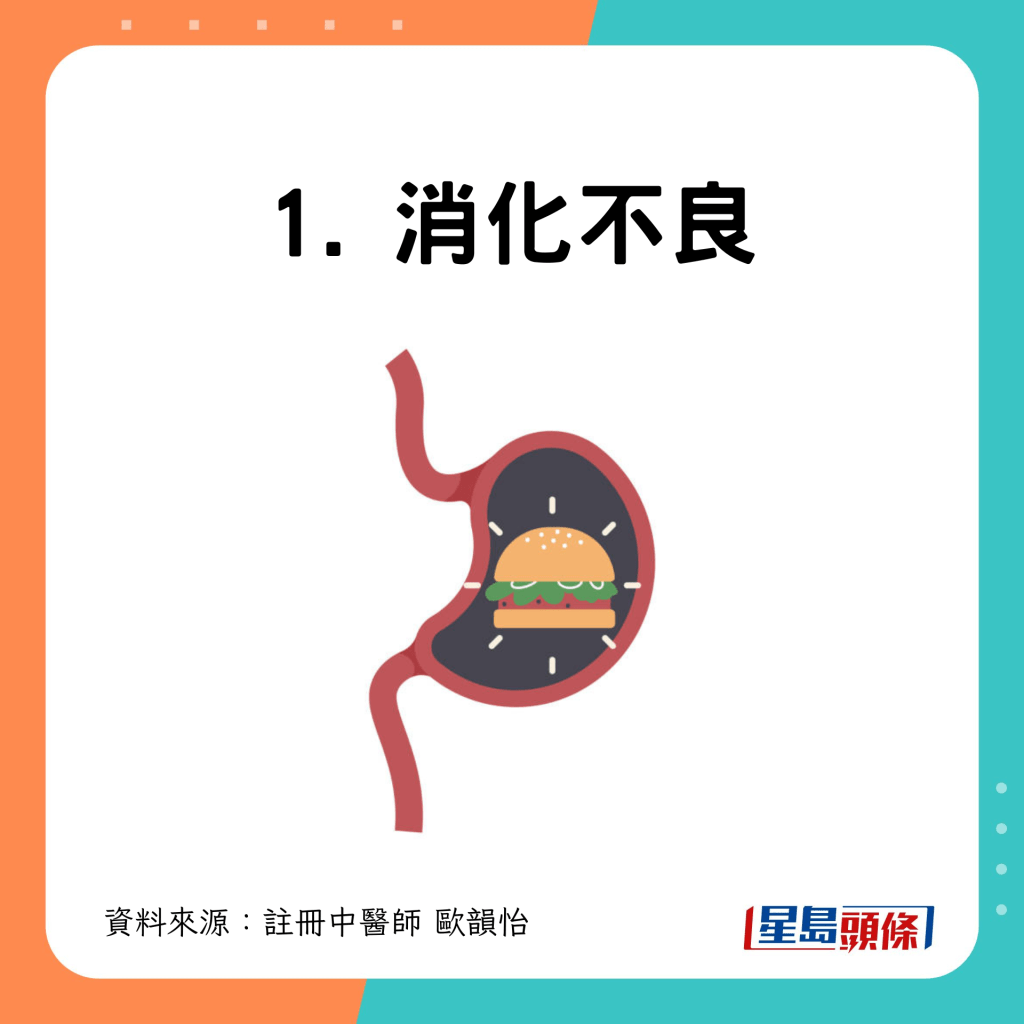 1. 消化不良