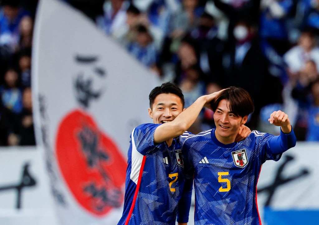 日本在友賽中5:0擊敗泰國。路透社