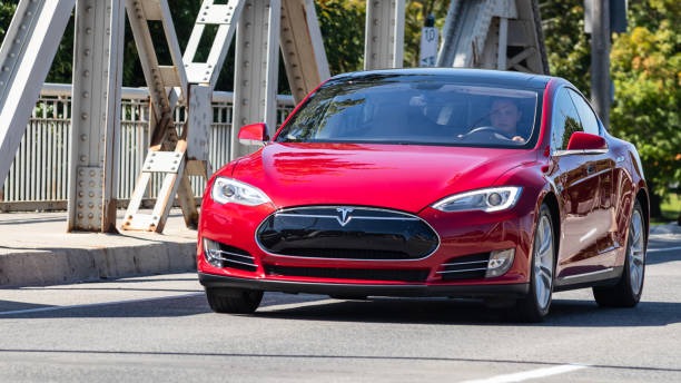 一架Tesla Model S電動車。istock