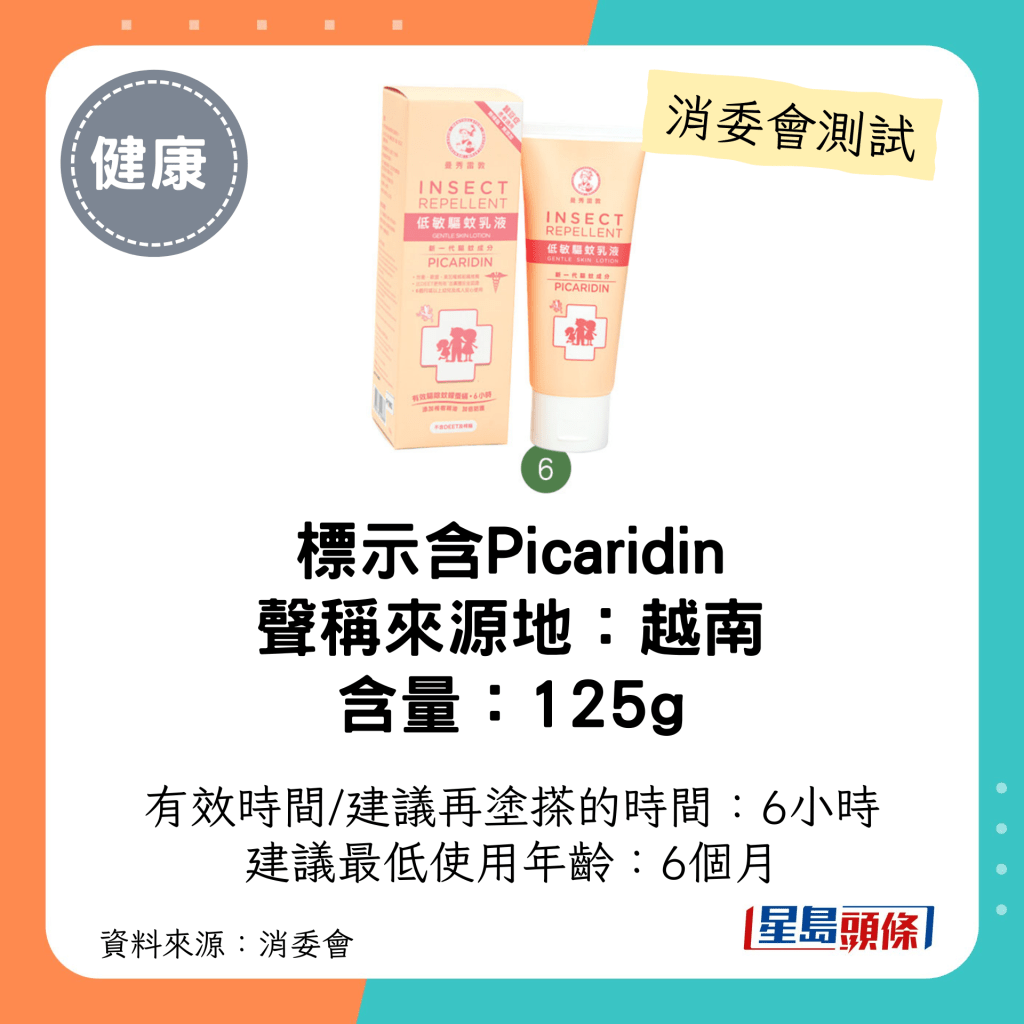 消委会驱蚊剂｜曼秀雷敦 低敏驱蚊乳液  标示含Picaridin