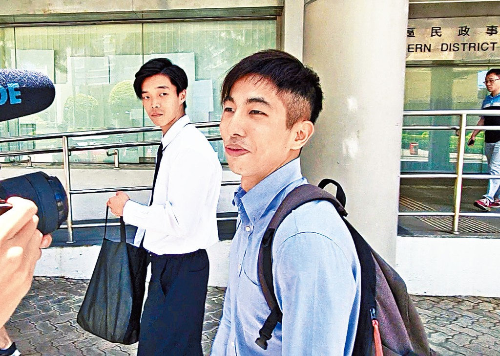 唐卓賢(右)及李兆亨被判社會服務令。