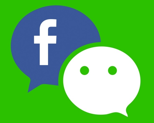 有網民發現微信(WeChat)會自動連接至facebook帳戶。網圖