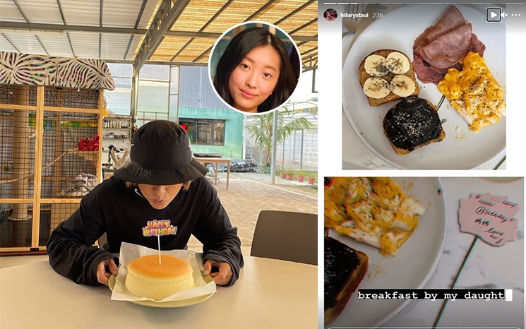 徐濠縈生日獲女兒陳康堤炮製愛心早餐。