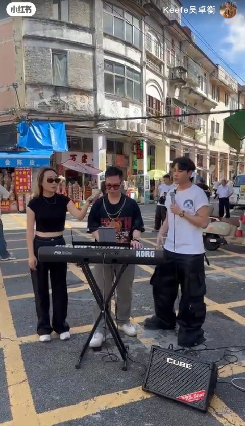 吳卓衡近日於江門路演。 吳卓衡近日於江門路演。
