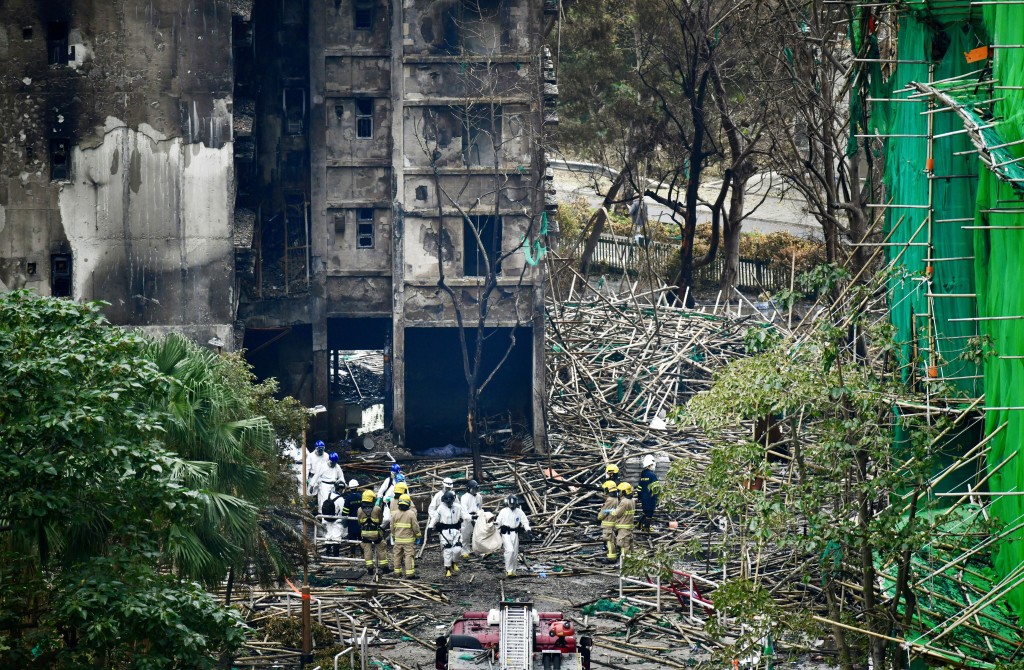 大火令宏福苑受重創。 大火令宏福苑受重創。