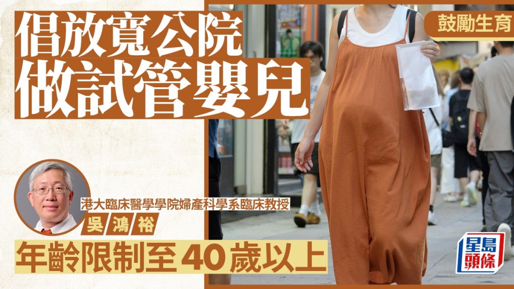 去年至今錄2.6萬宗出生登記未達標,學者倡放寬公院做試管嬰兒年齡限制。