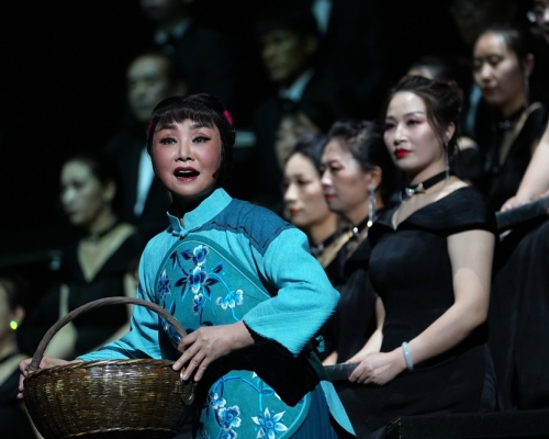 秦腔現代戲《王貴與李香香》今年中在陝西省會西安上演。新華社圖片