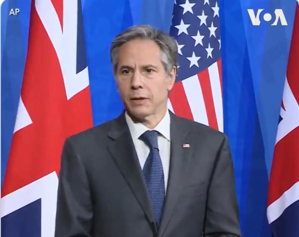 美國國務卿布林肯。 美國國務卿布林肯。