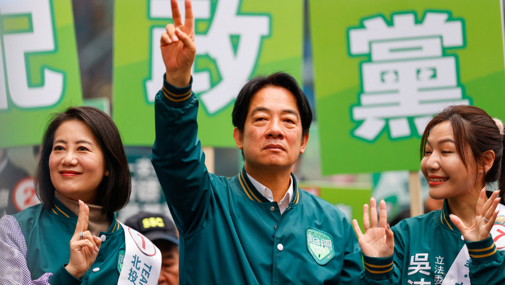 台湾大选，赖清德为民进党保政权，挑战8年轮替魔咒。 路透社