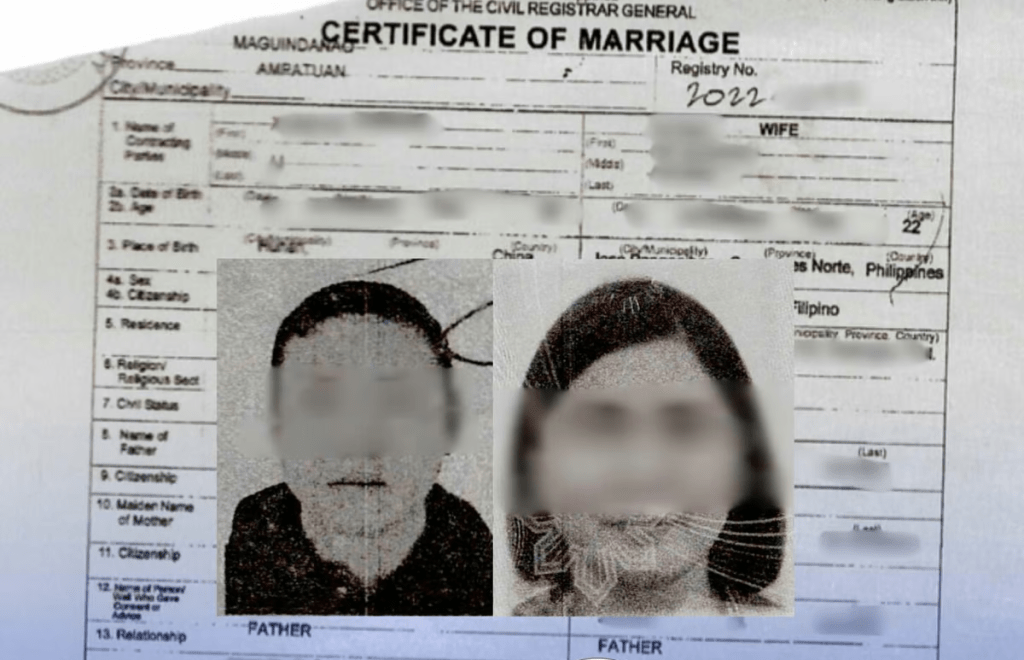 「夫婦」去中國，被識破假結婚。