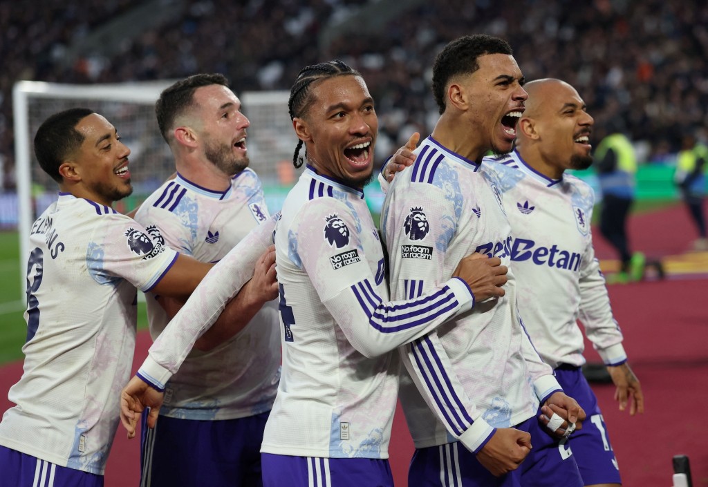 維拉以3：2反勝韋斯咸。路透社