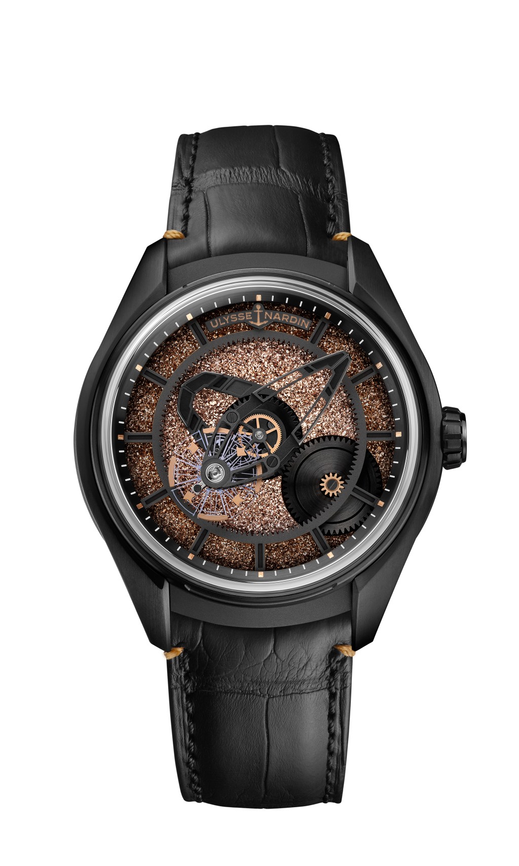 Ulysse Nardin Freak [X Crystalium]，錶殼：43mm DLC鈦金屬/ 機芯：UN-230自動/ 限量：50枚/ 售價：40,000瑞郎。