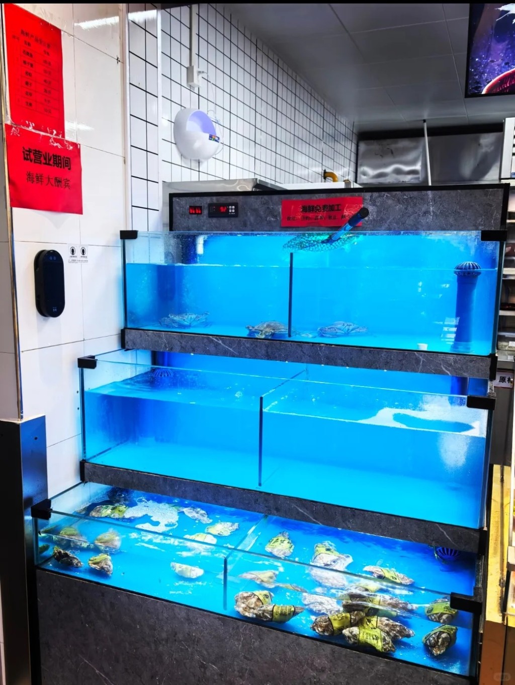 南京大學食堂提供999元人民幣的帝王蟹引起爭議。小紅書@猴猴 南京大學食堂提供999元人民幣的帝王蟹引起爭議。小紅書@猴猴