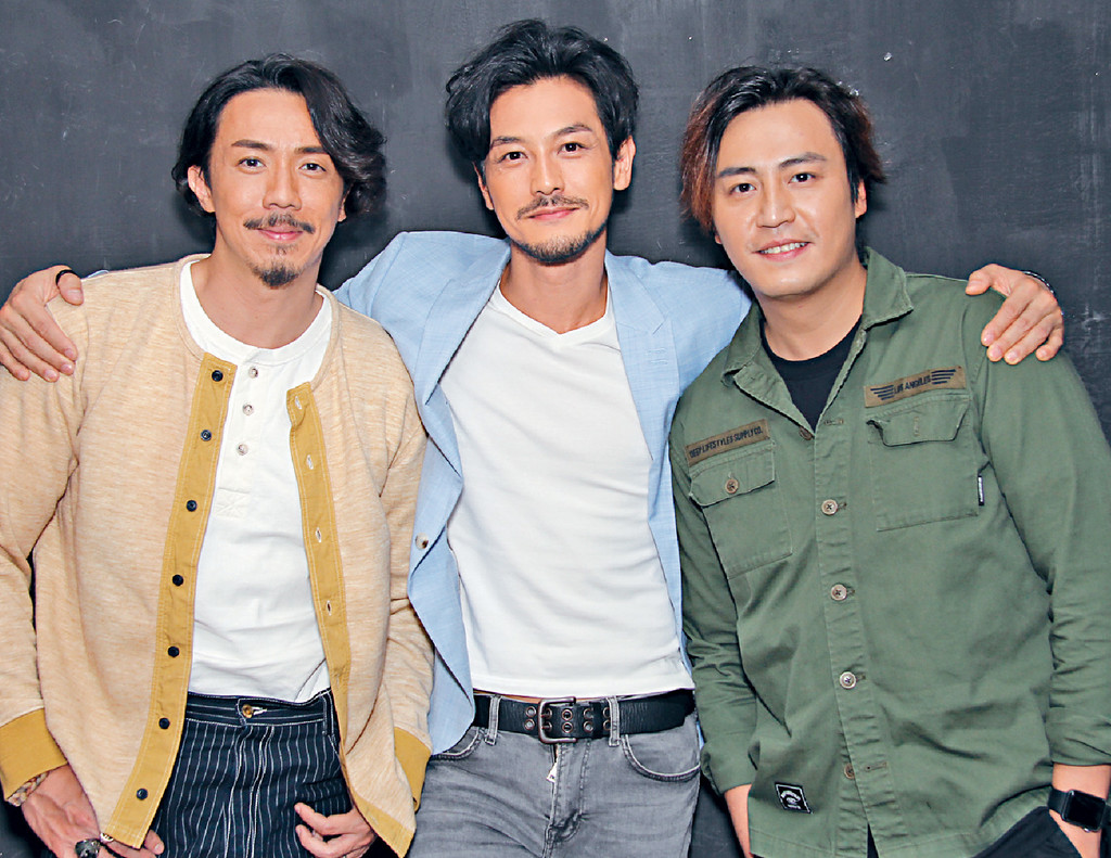 ■張繼聰、栢天男、張建聲大讚拍男人戲夠爽快，呢個回憶超正。
